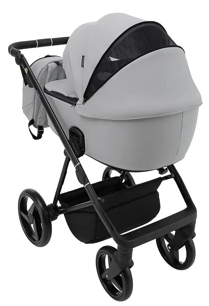 Детская коляска 2 в 1 Adamex Blanc Eco SA-3 светло-серый